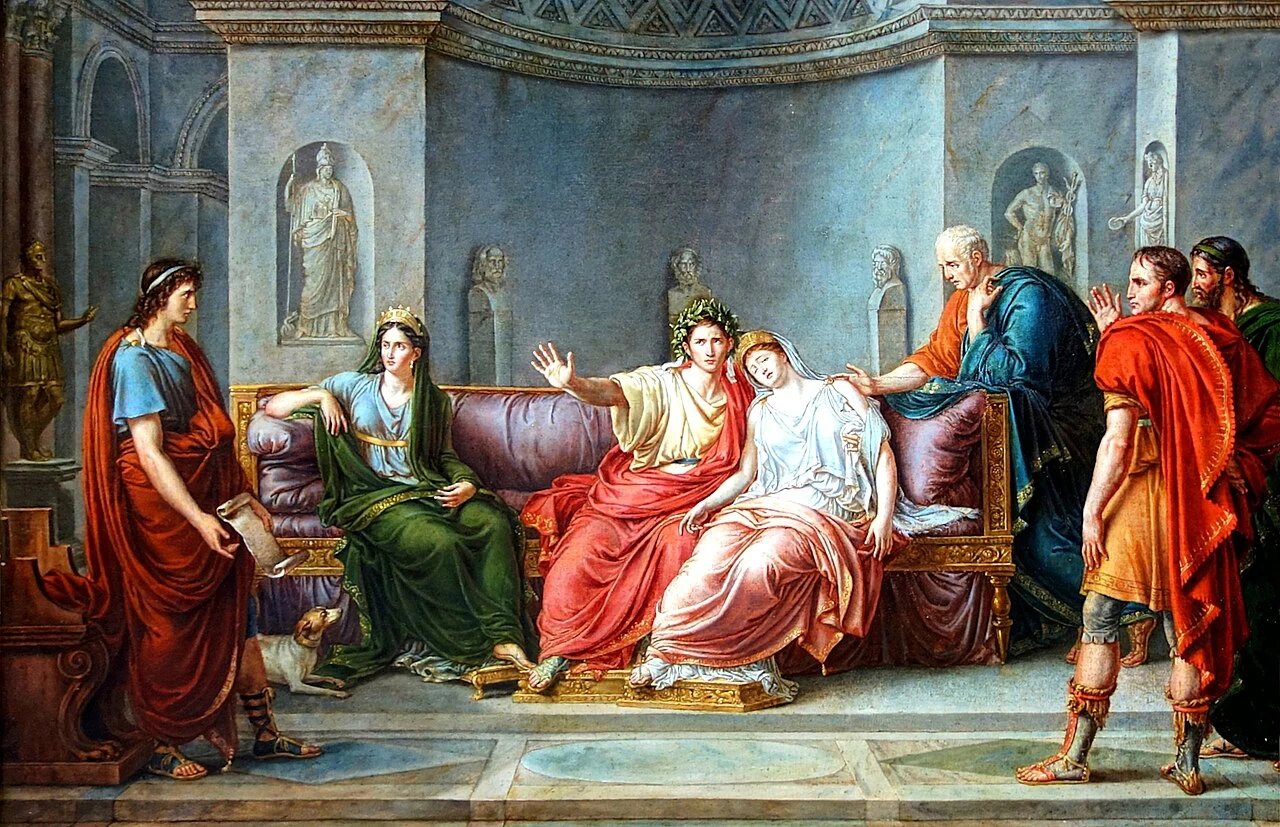 Jean - Baptiste Wicar, Virgilio legge l'Eneide davanti ad Augusto e Livia legge il sesto canto dell'Eneide, Villa Carlotta, Tremezzo, Como